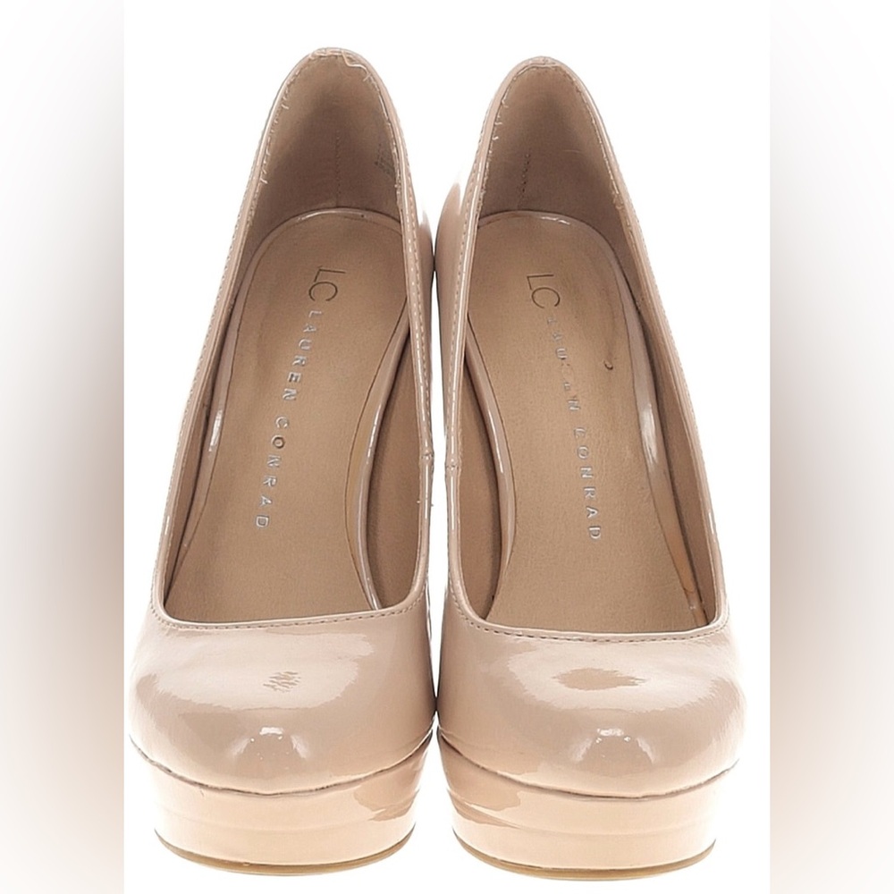 LC Lauren Conrad Nude Lauren Platform Pumps